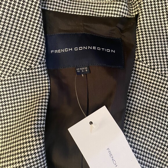 French Connection Women’s 6 Houndstooth Suit Set Black White Preppy Office NWT‎ - Picture 6 of 16